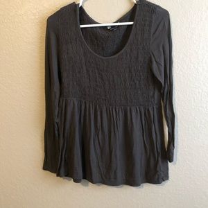 American Eagle Charcoal Peplum Top